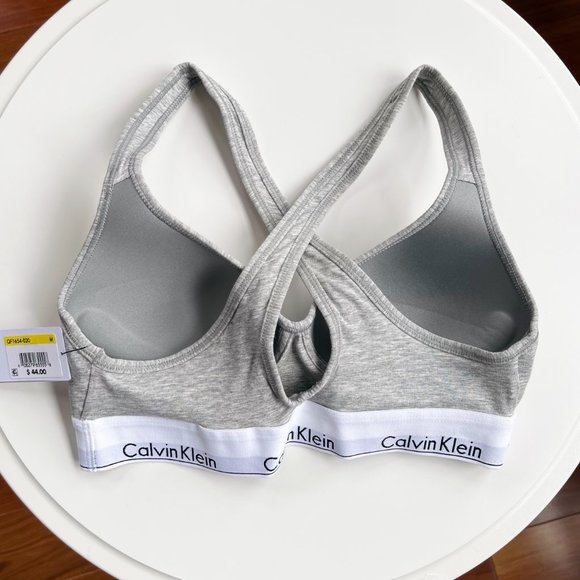 Calvin Klein Underwear Grey Heather Modern Cotton Lightly Lined Bralette size M - Picture 5 of 12